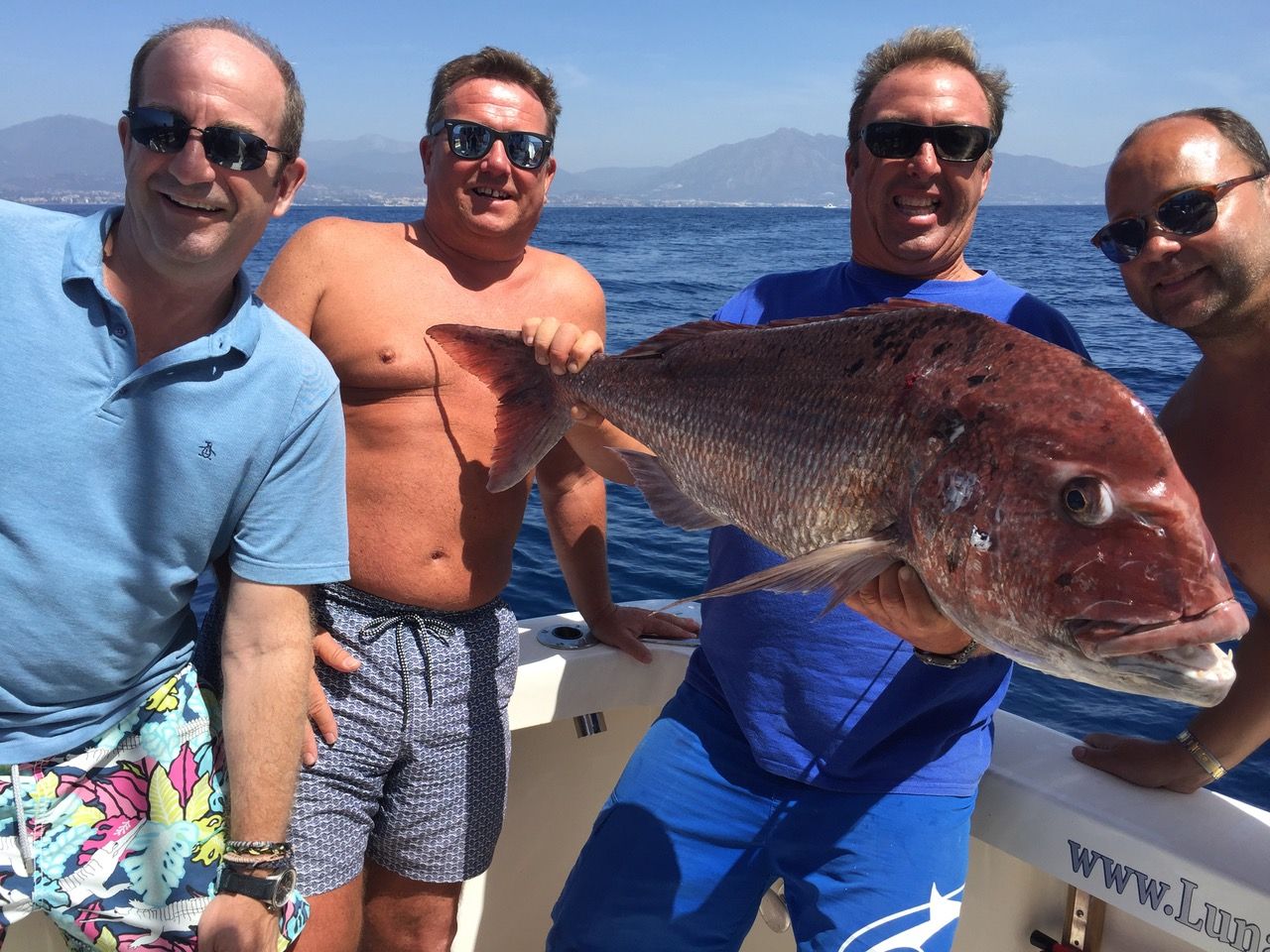 Red porgy caught on a fishing trip in Marbella