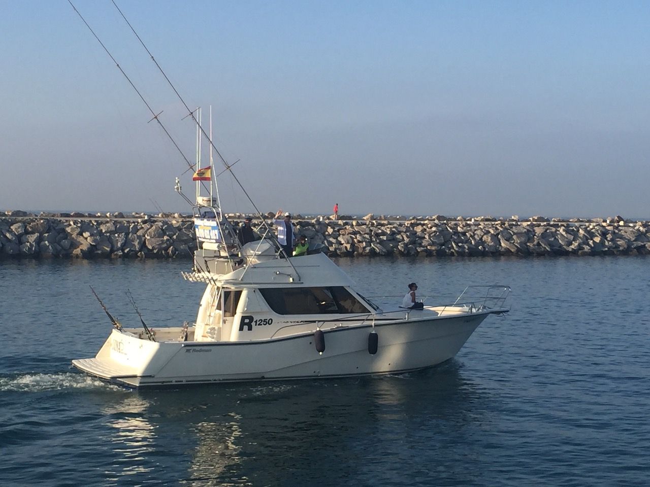 Luna fishing boat leaving Puerto Banus