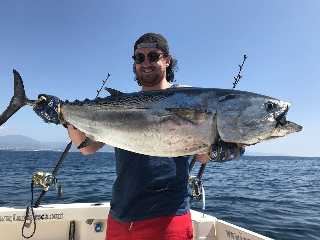 Bonito caught on a fishing trip in Marbella