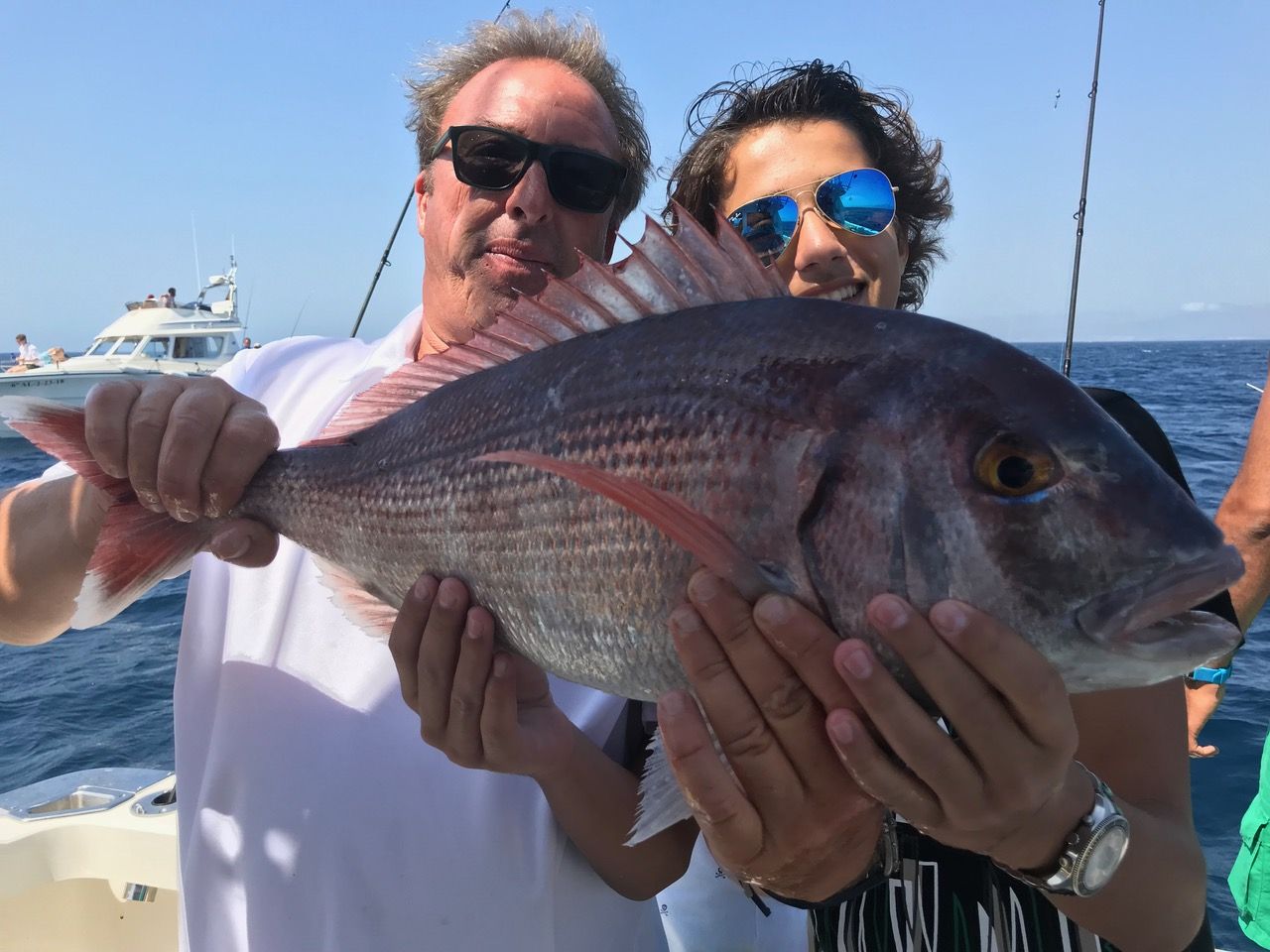 Red porgy caught on a fishing trip in Marbella