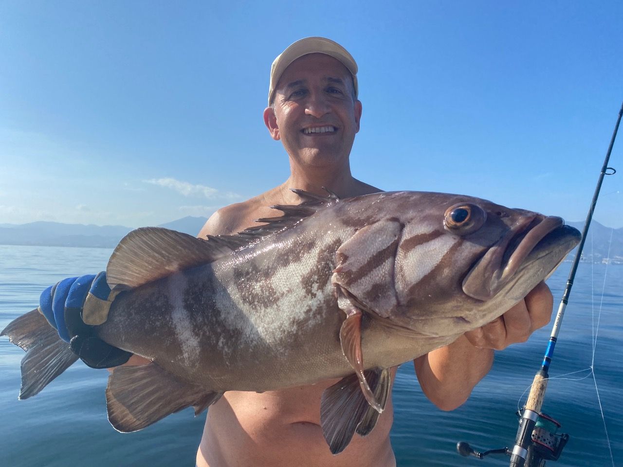 Grouper caught on a fishing trip in Marbella