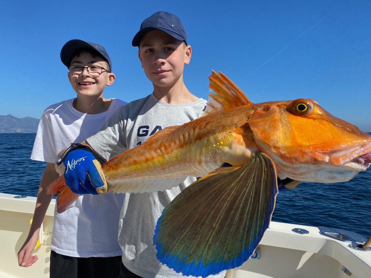 Gurnard caught on a fishing trip in Marbella