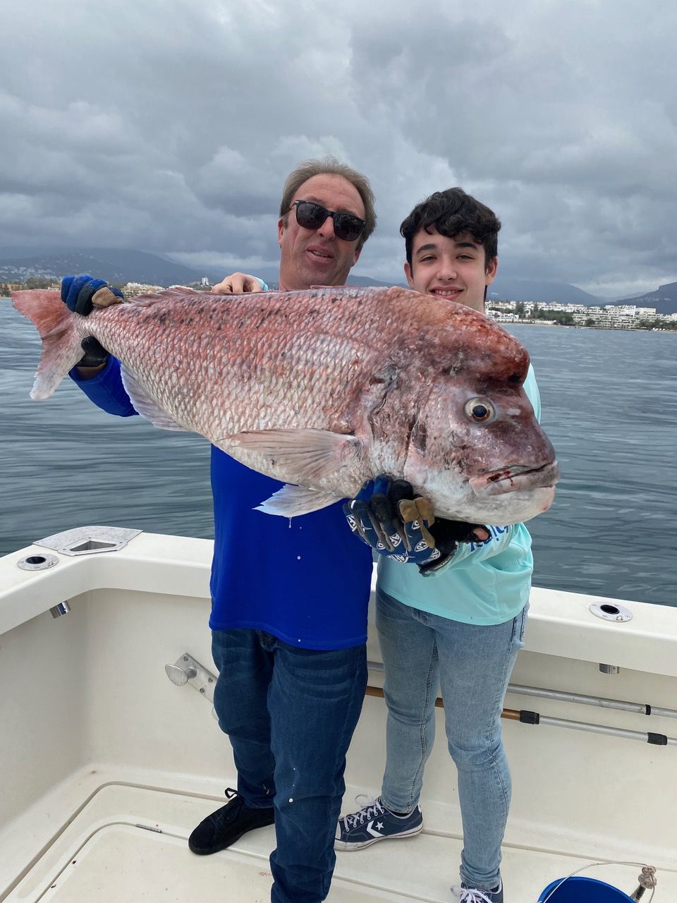 Red porgy caught on a fishing trip in Marbella