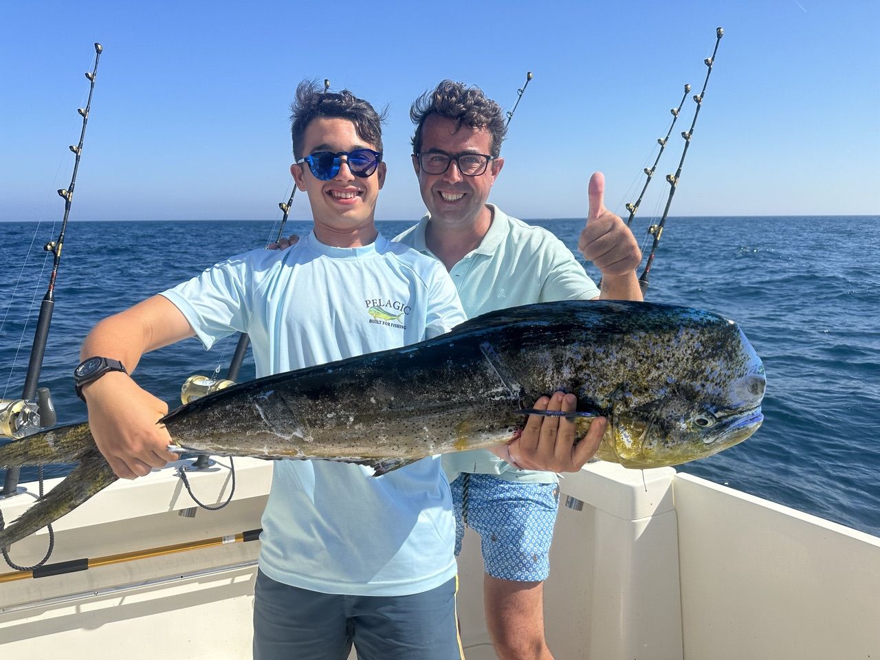 Mahi mahi (dorado) caught on a fishing trip in Marbella