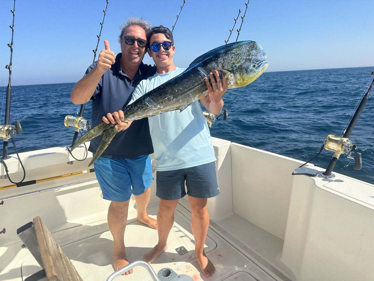 Mahi mahi (dorado) caught on a fishing trip in Marbella