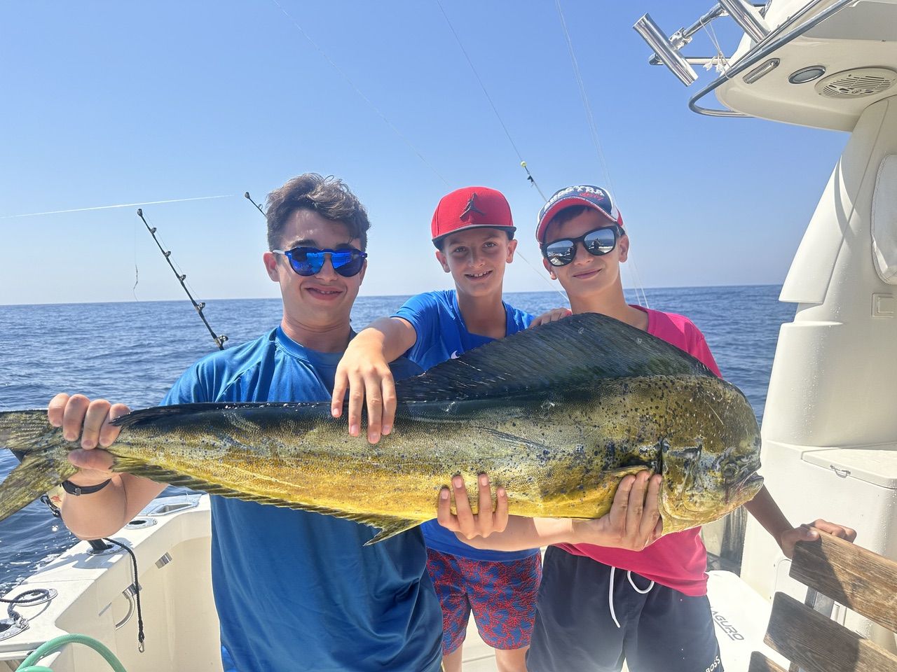 Mahi mahi (dorado) caught on a fishing trip in Marbella